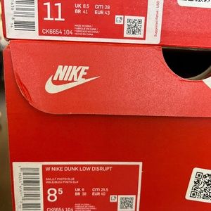 New Nike dunk low disrupt sneakers orange and blue